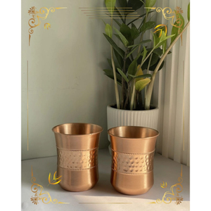 SwamiG TradeX Curve Hammered Copper Luxury Tumbler-Leak-Proof Reusable <b>Large</b> Capacity Portable Matte Finish Dishwasher Food <b>Safe</b> - Product Image 1