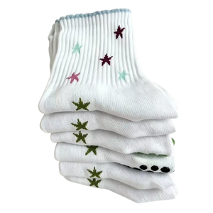 <b>Custom</b> Logo Professional Training Pilates <b>Socks</b> Non-Slip Mid-Length Knitted Crew Pattern Jacquard Logo Yoga Sports with <b>Grip</b> - Product Image 4