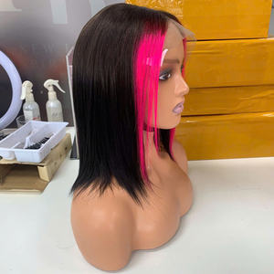 Peluca de cabello humano vietnamita Rosa supremo, marca de nacimiento de encaje transparente, extensiones de cabello liso de hueso resaltado, precio al por mayor - Product Image 1