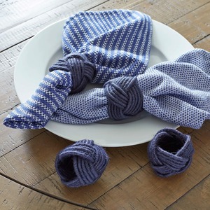 AWE Handmade Modern Navy Blue Rope Candle Holders <b>Circular</b> Shape Durable Eco-Friendly Home Decoration - Product Image 2