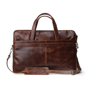 Sac pour ordinateur portable en cuir véritable de haute qualité 2026 pour unisexe, sacs pour ordinateur portable en cuir de qualité supérieure avec logo personnalisé imprimé - Product Image 3