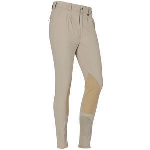 Pantalon d'équitation taille haute pour femme, violet foncé, avec fermeture éclair latérale et poches - Product Image 1