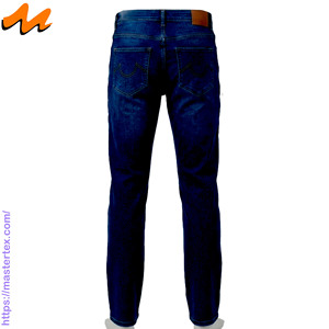Jeans de Mezclilla para Hombre, Corte Recto, Cintura Media, Ajuste Clásico, Transpirables, Lavado Oscuro, con Cinco Bolsillos y Acabado Lavado - Product Image 3