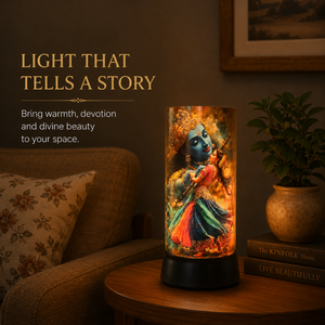 Radha Krishna LED Table Lamp Divine Spiritual <b>Night</b> <b>Light</b> Decorative Home Temple Bedroom USB Powered Acrylic Gift 9.5 Inch Lamp - Product Image 3
