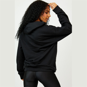 Sweat-shirt à capuche oversize pour femme, coupe décontractée, en polaire, avec poche kangourou, manches longues, tenue de détente - Product Image 2