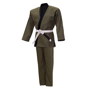 Men's <b>Black</b> BJJ Kimono With Green Stitching Breathable Polyester Martial Arts Uniform Regular Fit Adult <b>Combat</b> Sports Wear - Product Image 5