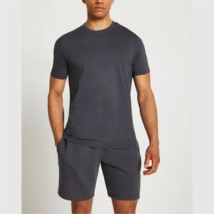WholeSale Product New Arrival Men Summer Short Sleeve T Shirts and Shorts <b>Twin</b> <b>Set</b> Contrast Color Men <b>Twin</b> <b>Sets</b> for Adults OEM - Product Image 5