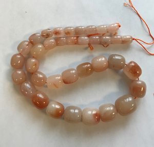 Cuentas de Jade Melocotón Natural en Forma de Barril, Graduadas, Lisas, para Fabricación de Joyería, Cuentas Sueltas al por Mayor - Product Image 3