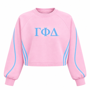 Sudadera de la Hermandad Gamma Phi Gelta, Sudadera Informal de Algodón para Mujer, Cuello Redondo, Jersey Bordado, Suéter de Punto - Product Image 3