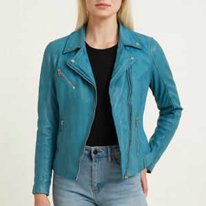 Veste en cuir d'agneau véritable pour femmes, texture douce, vêtements d'extérieur chauds pour l'hiver, style décontracté, mode, imperméable, réversible - Product Image 3