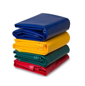 High Quality 0.55mm Heavy Duty PVC Tarpaulin <b>Waterproof</b> Woven Industrial <b>Fabric</b> with Coated Pattern Standard Sizes - Product Image 3