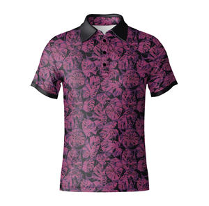 Polo de golf à manches courtes pour homme, impression par sublimation, anti-humidité, fabricant de vêtements de golf au Vietnam – Fournisseur en vogue - Product Image 4