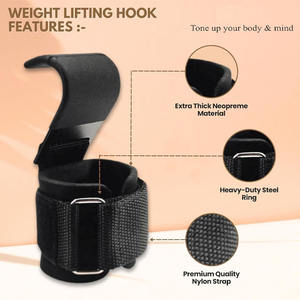 Sangles de levage rembourrées robustes pour soulevé de terre, musculation et powerlifting - Product Image 6