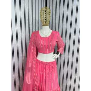 Ensemble de Lehenga Choli et Dupatta élégant pour femmes pour les fêtes - Product Image 4