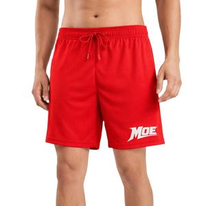 Pantalones Cortos Deportivos Casuales Rojos para Hombre, de Malla, Secado Rápido, Poliéster, Cintura Elástica, para Gimnasio y Entrenamiento, Logotipo Personalizado, Producción al por Mayor - Product Image 1