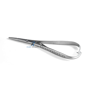 Porte-aiguille chirurgical dentaire à pointe perforée en acier inoxydable, instrument de suture avec poignée ergonomique à verrouillage, outil professionnel - Product Image 4