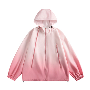 Veste coupe-vent à capuche imperméable avec logo personnalisé pour les événements promotionnels et les équipes, veste coupe-vent élégante à imprimé nature - Product Image 4