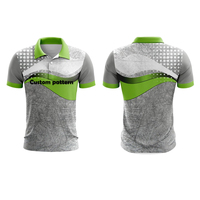 Maillot de golf personnalisé pour homme à manches courtes, séchage rapide, impression intégrale par sublimation, polyester et élasthanne, avec logo