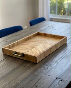 Luxury Wooden <b>Tray</b> Modern Stylish Durable Dishwasher Safe <b>Mirrored</b> Food Kitchen Desk Home Decor Handmade India Arif Handicrafts - Product Image 5