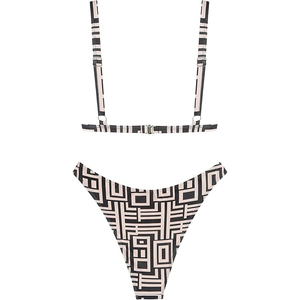 Conjunto de Bikini Floral Dulce y Estampado para Mujer, Traje de Baño de Dos Piezas con Estampado Micro Rosa, Sexy Halter, Ropa de Playa 2026 - Product Image 3