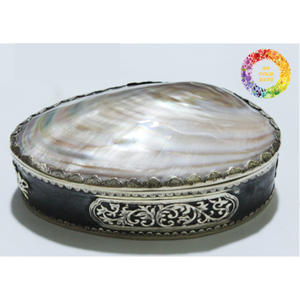 Luxury Eco-Friendly Polished <b>Abalone</b> Jewelry Box Angel Theme Made Mother Pearl <b>Shell</b> Nickel Inlaid-CARYLN Wedding/Home Decor - Product Image 2