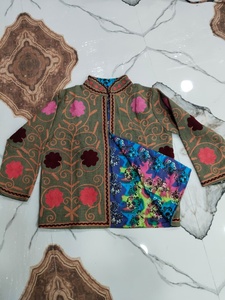 Suzani Embroidered <b>Quilted</b> <b>Jackets</b> Intricate Traditional <b>Patterns</b> Knitted 100% Cotton for Boho Ethnic Wear Layering Gifts - Product Image 4