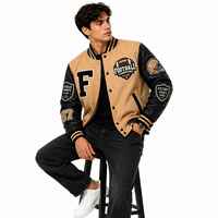 Veste bomber varsity sur mesure pour homme, grande taille, broderie, patchs, veste de baseball vintage, veste de baseball pour homme, OEM