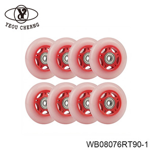 สกู๊ตเตอร์เด็ก ล้อ PU WB08076RT90-1 สีแดงชมพู น้ำหนักเบา ใช้กลางแจ้ง YEOU CHERNG - Product Image 1