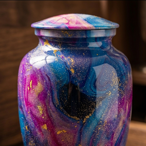 Urne funéraire en métal Lasting Honor pour cendres - Urne de crémation pour adulte avec fermeture sécurisée - Product Image 2