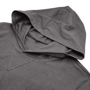 Sweat-shirt à capuche pour homme, couleur unie, coupe classique, tricoté, 100% coton molletonné, poche kangourou, manches longues, vêtements d'automne et d'hiver - Product Image 3
