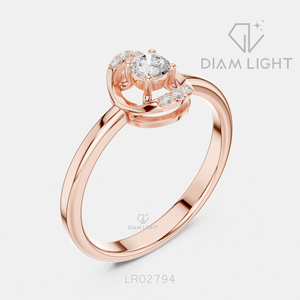 Bague de fiançailles moderne pour femme en or blanc 14 carats avec diamant de laboratoire rond certifié IGI 0,153 carat, couleur F+, clarté VS+, cadeau - Product Image 4