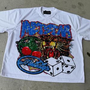 Camiseta de Algodón para Hombre, Estilo Urbano, Corte Holgado, Hombros Caídos, Lisa, para Verano - Product Image 5