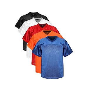 เสื้อฟุตบอลอเมริกันดีไซน์ล่าสุด ผ้าโพลีเอสเตอร์ 100% ป้องกันแบคทีเรีย พิมพ์ลายแบบซับลิเมชั่นตามสั่ง แขนสั้น ชุดกีฬา - Product Image 1