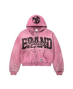 Conjunto de Pantalones y Sudadera con Capucha de Algodón Grueso, Estampado y con Efecto Desgastado, Fabricación Personalizada, Talla Grande, 2 Piezas - Product Image 4