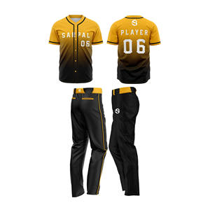 Maillot et short de baseball personnalisés pour hommes, best-sellers, motif uni, respirant, 100 % polyester, vêtements de sport, uniforme de baseball pour hommes - Product Image 1
