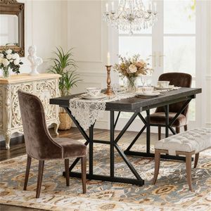 Tavolo da Pranzo Rettangolare in Legno Minislist, Tavolo per Cucina e Soggiorno in Stile Minimalista - Product Image 1