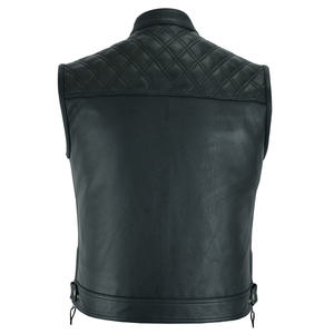 เสื้อกั๊กหนังผู้ชาย VIBE SEWN แฟชั่นลำลอง ดีไซน์พรีเมียม สำหรับขี่มอเตอร์ไซค์กลางแจ้ง สไตล์แฟชั่น เสื้อผ้าฤดูหนาว แบบมีซิป - Product Image 2