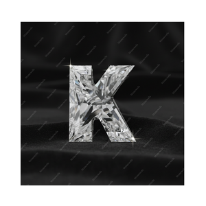 Stonewels IGI pour diamant synthétique cultivé en laboratoire certifié 9,5 mm, couleur E fantaisie, forme lettre K, provenant du Gujarat, pour la fabrication de bijoux - Product Image 1