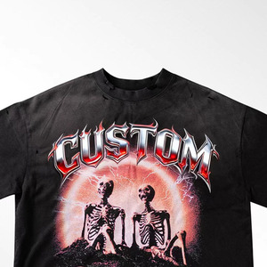 เสื้อยืดคอกลมทรงครอปโอเวอร์ไซส์ Glory Custom ลายกราฟิกประดับเพชรเทียม สไตล์เทรนดี้ใหม่ เสื้อยืดแขนสั้นแบบคัสตอม สำหรับทุกเพศ - Product Image 3