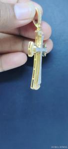 Magnifique pendentif hip-hop en moissanite et diamant en argent sterling 925 massif avec placage or jaune et or rose pour tous - Product Image 6