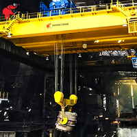 Grue à pont à quatre poutres YZ, grue à cuve électrique de 75, 100 et 150 tonnes pour applications en aciéries