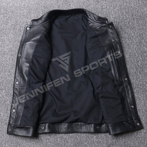 Nouveau Gilet de Moto en Cuir Véritable pour Sports de Plein Air, Veste Sans Manches Multi-Poches pour Hommes, Gilet en Cuir de Vachette - Product Image 6