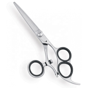 Ciseaux de coiffure professionnels SAAR GLOBAL SURGICAL en acier inoxydable 6CR13, lame tranchante à 28 dents, pour droitiers, avec poignée longue - Product Image 1