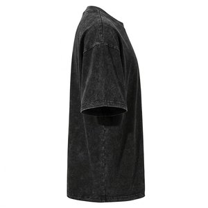 New Arrivals Men's <b>Acid</b> Washed Streetwear <b>Drop</b> Shoulder Oversized T Shirt Heavy Cotton Custom Printed Logo Bulk Supplier Summer - Product Image 4