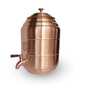 Dispensador de Agua y Bebidas de Acero Inoxidable para Encimera, Jarra Ayurvédica, Matka con Grifo de Acero Inoxidable - Product Image 1