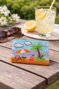 กระเป๋าใส่เหรียญปักลายมือประดับลูกปัด ดีไซน์ดอกไม้สุดหรู - Product Image 3
