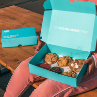 Boîte en carton écologique personnalisée de haute qualité pour l'emballage alimentaire de biscuits, pain, beignets, vente au détail avec insert et fenêtre transparente