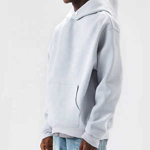 Vente en gros de sweats à capuche noirs Hip Hop, logo personnalisé, unisexe, en tissu French Terry, imprimé sur mesure, de haute qualité, surdimensionné - Product Image 3