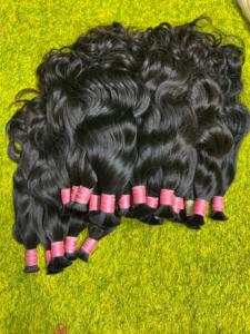 SHINE ENTERPRISE Cabello Virgen Remy Indio con Ondas Naturales y Texturas Lisas, Doble Trama a Máquina para Opciones de Peinado Versátiles - Product Image 3
