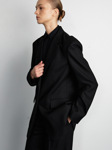 Veste de style blazer en laine 100% premium avec boutons en corne - Product Image 2